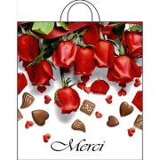 Пакет ПЭ с петлевой ручкой 38х42+6см (40) ПНД (Мерси) Интерпак (х25/500)