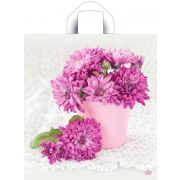 Пакет ПЭ с петлевой ручкой 36х40+5см (37) ПНД (Хризантемы) Тико (х50/300)