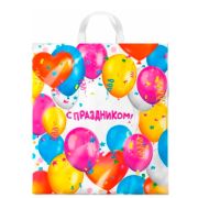 Пакет ПЭ с петлевой ручкой 38х42+6см (40) ПНД (Пати) Интерпак (х25/500)