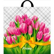 Пакет ПЭ с петлевой ручкой 44х44+6см (70) (Розовая весна) Интерпак (х25/250)