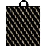 Пакет ПЭ с петлевой ручкой 38х42+3 (43) Тико Золотая полоса (эконом) Россия