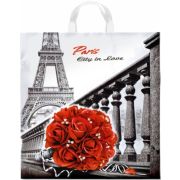 Пакет ПЭ с петлевой ручкой 40х42+6см (50) (Город любви) Интерпак (х25/500)