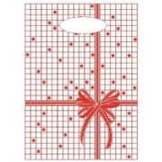 Пакет ПЭ с вырубной неусиленной ручкой 22х32см (12) (Красная клетка) Мини одностор. Артпласт (х100/5000)