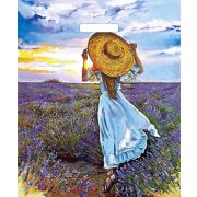 Пакет ПЭ с вырубной ручкой 38x45+3см (50) (Лавандовое поле) Артпласт (х50/500)