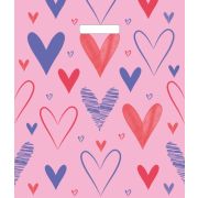 Пакет ПЭ с вырубной ручкой 36x43см+3см (35) (Узор любви) Артпласт (х50/1000)