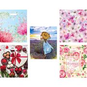 Пакет ПЭ с вырубной ручкой 38х45+3см (50) «Ассорти» Артпласт (х50/500)