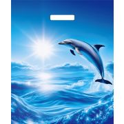 Пакет ПЭ с вырубной ручкой 38x45+3см (60) Дельфин Глянцевый Артпласт (х25/500)