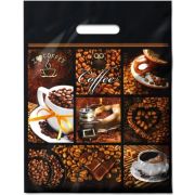 Пакет ПЭ с вырубной ручкой 31х40см (60) (Кофе) ламинированный Интерпак (х50/500)