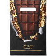 Пакет ПЭ с вырубной неусиленной ручкой 20х30см (30) (Горький шоколад) Интерпак (х100/2000)