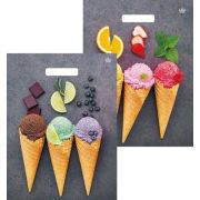 Пакет ПЭ с вырубной ручкой 31x40+6см (60) (Мороженое (двусторонний)) Глянцевый Тико (х50/500)