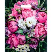 Пакет ПЭ с вырубной ручкой 38х45+3см (60) (Пионы) Ламинированный Тико (х50/500)