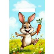 Пакет ПЭ с вырубной неусиленной ручкой 20х30см (30) (Зайка и ежик) Тико (х100/3000)