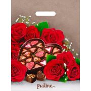 Пакет ПЭ с вырубной ручкой 31х40см (60) (Пралине) ламинированный Интерпак (х50/500)