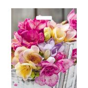 Пакет ПЭ с вырубной ручкой 38х45+6см (60) (Цветочная симфония) Глянцевый Тико (х50/500)