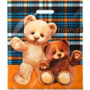 Пакет ПЭ с вырубной ручкой 40х47+6см (45) (Друзья) Интерпак (х50/500)