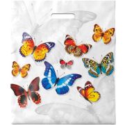 Пакет ПЭ с вырубной ручкой 40х47+6см (45) (Бабочки) Интерпак (х50/500)