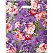 Пакет ПЭ с вырубной ручкой 40х50+6см (80) (Лилу) Интерпак (х50/500)