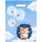 Пакет ПЭ с вырубной ручкой 31x40+6см (60) (Ежик с одуванчиком) Глянцевый Тико (х50/500)