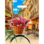 Пакет ПЭ с вырубной ручкой 31х40см (60) (Отель) ламинированный Интерпак (х50/500)