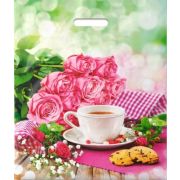 Пакет ПЭ с вырубной ручкой 40х47+6см (45) (Полдень) Интерпак (х50/500)