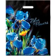 Пакет ПЭ с вырубной ручкой 38х47+6см (60) (Ирисы) ламинированный Интерпак (х50/500)