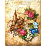 Пакет ПЭ с вырубной ручкой 40х50+6см (80) (Мон Шер) Интерпак (х50/500)