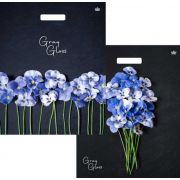 Пакет ПЭ с вырубной ручкой 39х48см (50) (Грэй Глосс Анютины глазки) ламинированный Тико (х50/500)