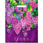 Пакет ПЭ с вырубной ручкой 31х40см (60) (Флора) ламинированный Интерпак (х50/500)