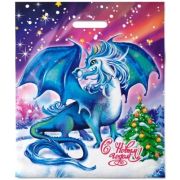 Пакет ПЭ с вырубной ручкой 40х47+6см (45) (Северное сияние) НГ Интерпак (х50/500)