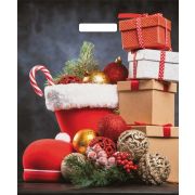 Пакет ПЭ с вырубной ручкой 38х45+3см (60) (Гора подарков) НГ, глянцевый Артпласт (х25/500)