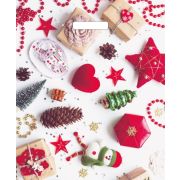 Пакет ПЭ с вырубной ручкой 38х45+3см (60) (Праздничное ассорти) НГ, глянцевый Артпласт (х25/500)