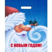 Пакет ПЭ с вырубной ручкой 36х43+3см (35) (Новогодние известия) НГ Артпласт (х50/1000)