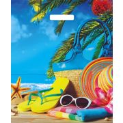 Пакет ПЭ с вырубной ручкой 38х45+3см (60) (Пляж) Глянцевый Артпласт (х25/500)