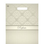 Пакет ПЭ с вырубной ручкой 37х30+3см (90) (Перфекто Бежевое серебро) Тико (х25/400)