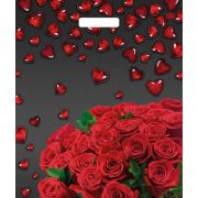 Пакет ПЭ с вырубной ручкой 38х45+6см (60) (Мармеладные сердечки) Глянцевый Тико (х50/500)