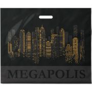 Пакет ПЭ с вырубной ручкой 60х50+6см (70) (Мегаполис) Интерпак (х50/250)