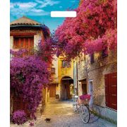 Пакет ПЭ с вырубной ручкой 38х45+3см (60) (Итальянский дворик) Ламинированный Тико (х50/500)