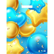 Пакет ПЭ с вырубной ручкой 31х40+6см (30) (Шарики в подарок) Глянцевый Тико (х50/1300)