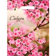 Пакет ПЭ с вырубной ручкой 31х40см (60) (Яркая сакура) ламинированный Тико (х50/500)