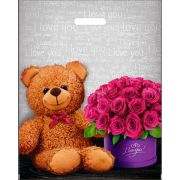 Пакет ПЭ с вырубной ручкой 40х50+6см (80) (Улыбка) Интерпак (х50/500)