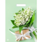 Пакет ПЭ с вырубной ручкой 31х40см (60) (Весенние ландыши) ламинированный Тико (х50/500)