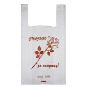 Пакет ПЭ типа «майка» 25+12х45см (10) «Роза» (х100/3000)