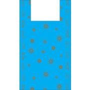 Пакет ПЭ типа «майка» 32+16х60см (15) «Звезды» (Синий) Артпласт (х50/1000)