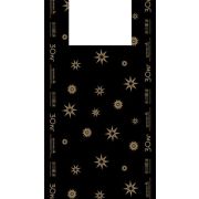 Пакет ПЭ типа «майка» 32+16х60см (15) «Звезды» (Черный) Артпласт (х50/1000)