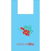 Пакет ПЭ типа «майка» 30+16х55см (22) ПНД (Виноград на синем) Артпласт (х50/1000)