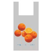 Пакет ПЭ типа «майка» 28+14х55см (37) (Апельсины) ПВД (серый) Артпласт (х50/750)