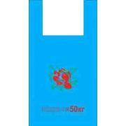 Пакет ПЭ типа «майка» 30+16х55см (22) ПНД (Пион на синем) Артпласт (х50/1000)