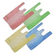 Пакет ПЭ типа «майка» 16+9х28см (7) «4 цвета» Цветная (х100/15000) Китай