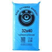 Пакет фасовочный ПНД 32х40см (8) В пластах «WWW» (Синий) (арт75070) (х1/8) [упаковка]