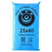 Пакет фасовочный ПНД 25х40см (8) В пластах «WWW» (Синий) (арт70070) (х1/10) [упаковка]
